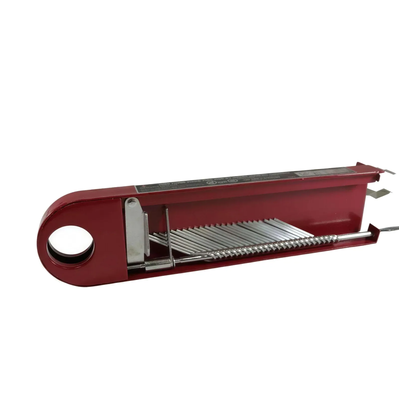 Rack giratorio rojo semiautomático para manguera (solo rack)